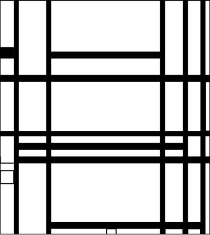 Composition No 10, 1942 After Piet Mondrian Coloring Page